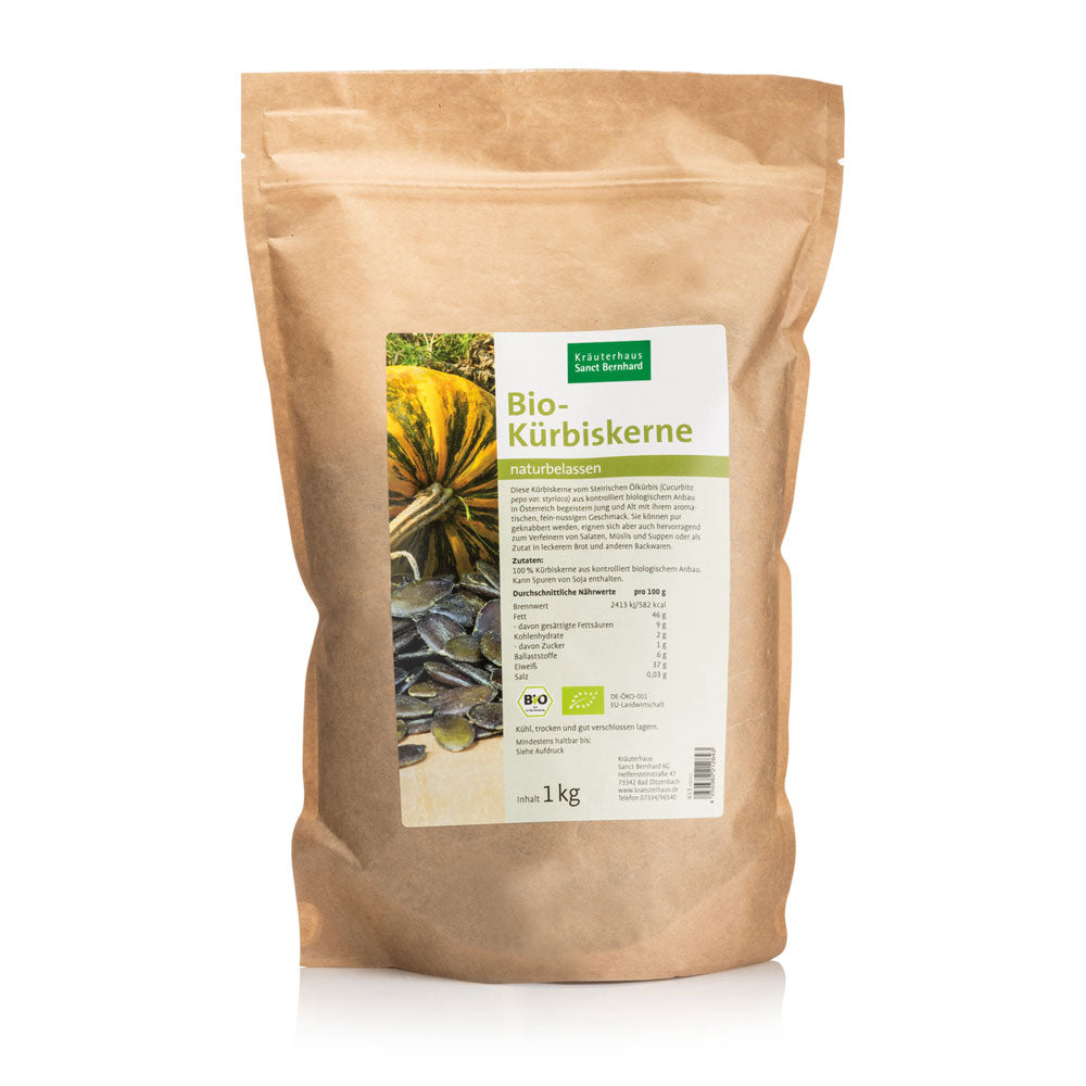 Sanct Bernhard Био сурово тиквено семе от Щирия, 1 kg