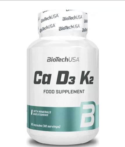 BioTechUSA Ca D3 K2 – калций с витамини D3 и K2, 90 капсули