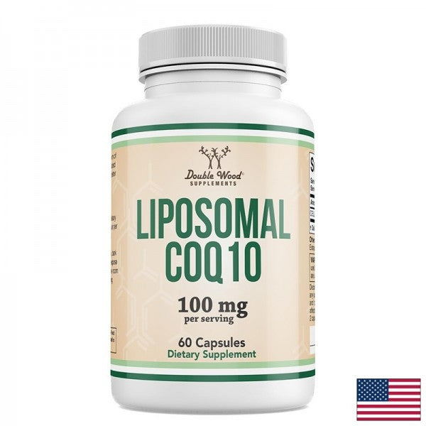 Double Wood Liposomal CoQ10 – 100 mg комплекс с 70 mg коензим Q10, 60 капсули