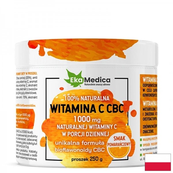 EkaMedica Витамин C + биофлавоноиди – 1000 mg, 250 g прах