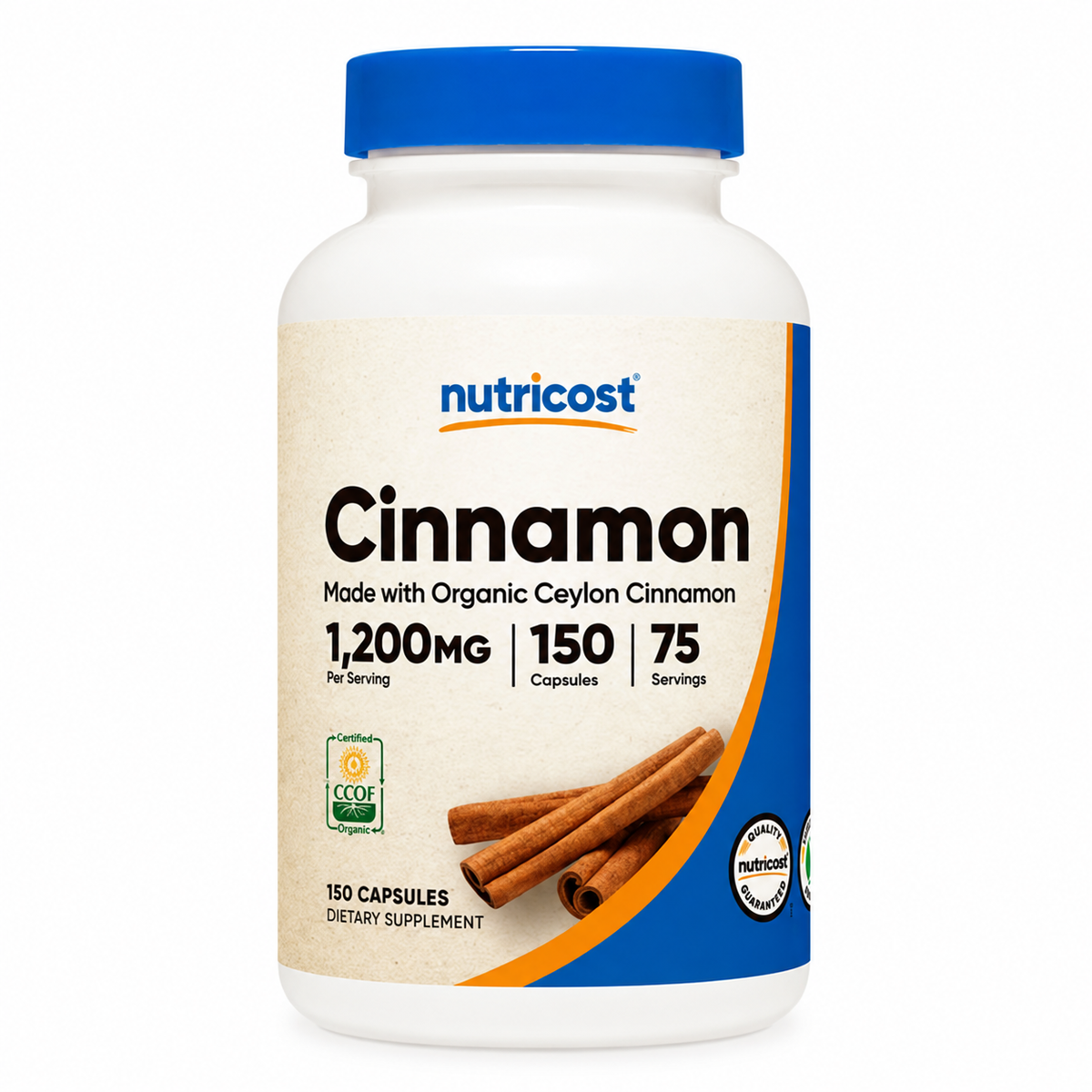 Nutricost Ceylon Cinnamon – цейлонска канела 1200 mg, 150 капсули